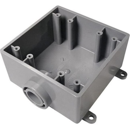 Keen Electrical Box, 32 cu in, FSE Box Type, 2 Gangs, PVC, Square Shape KE151019